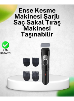 Paslanmaz Bıçaklı, Şarjlı Ve Sessiz Saç Sakal Kesme Makinesi – Ev Kullanımı İçin İdeal