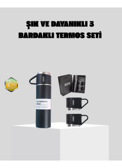 Paslanmaz Çelik 500 Ml Termos Seti – 8 Saat Isı Koruma, Vakumlu, Sızdırmaz Ve Taşınabilir