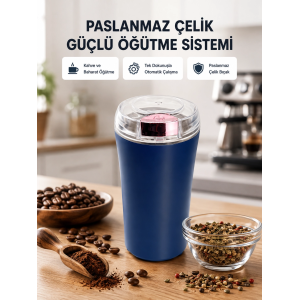 Paslanmaz Çelik Kahve Ve Baharat Öğütücü – Otomatik Mekanizma