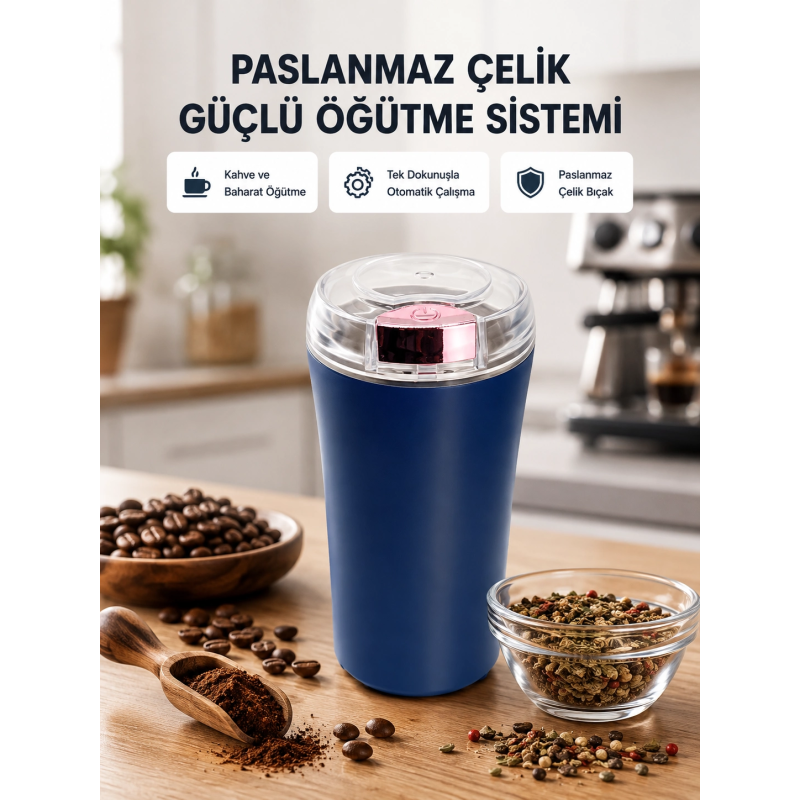 Paslanmaz Çelik Kahve Ve Baharat Öğütücü – Otomatik Mekanizma Paslanmaz Çelik Kahve Ve Baharat Öğütücü – Otomatik Mekanizma
