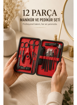Paslanmaz Çelik Uçlu 17 Parça Profesyonel Manikür Ve Pedikür Seti