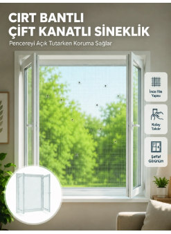 Pencere Ve Balkon İçin Çift Kanatlı Sinek Koruma Sinekliği