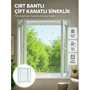 Pencere Ve Balkon İçin Çift Kanatlı Sinek Koruma Sinekliği