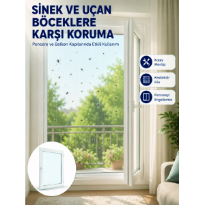 Pencere Ve Balkon İçin Tek Kanatlı Kolay Takılan Sineklik