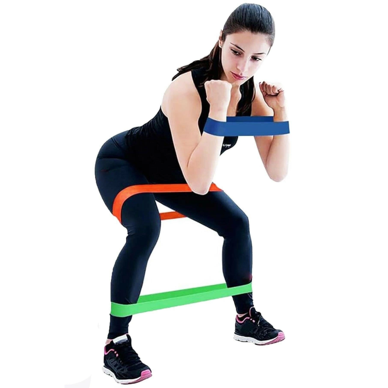 Pilates Squat Aerobik Direnç Lastiği 5 Li Paket Pilates Squat Aerobik Direnç Lastiği 5 Li Paket