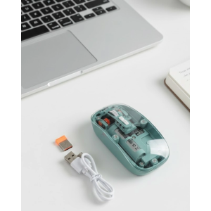Pilli Kablosuz Mouse Bluetooth Ve Usb Uyumlu Sessiz Tıklama