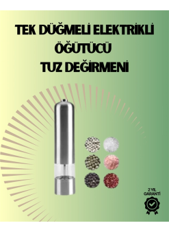 Pilli Otomatik Baharat Değirmeni Gıda Sınıfı Çelik Sessiz Öğütücü Alet