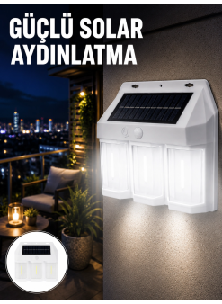 Pır Sensörlü Solar Lamba – Otomatik Şarj Ve Gece Aydınlatma Yeni Nesil