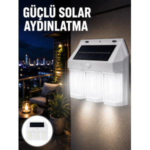 Pır Sensörlü Solar Lamba – Otomatik Şarj Ve Gece Aydınlatma Yeni Nesil