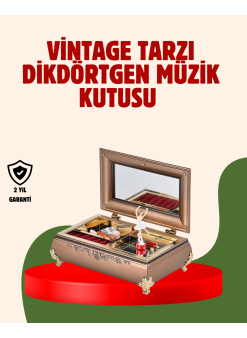 Piyano Şeklinde Balerinli Müzik Kutusu Takı Bölmeli Şık Model