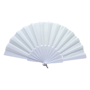 Plastik Düz Kumaş Yelpaze 12'li Beyaz