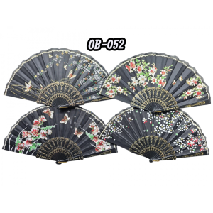 Plastik Kumaş Yelpaze 12li Karışık Ob-052