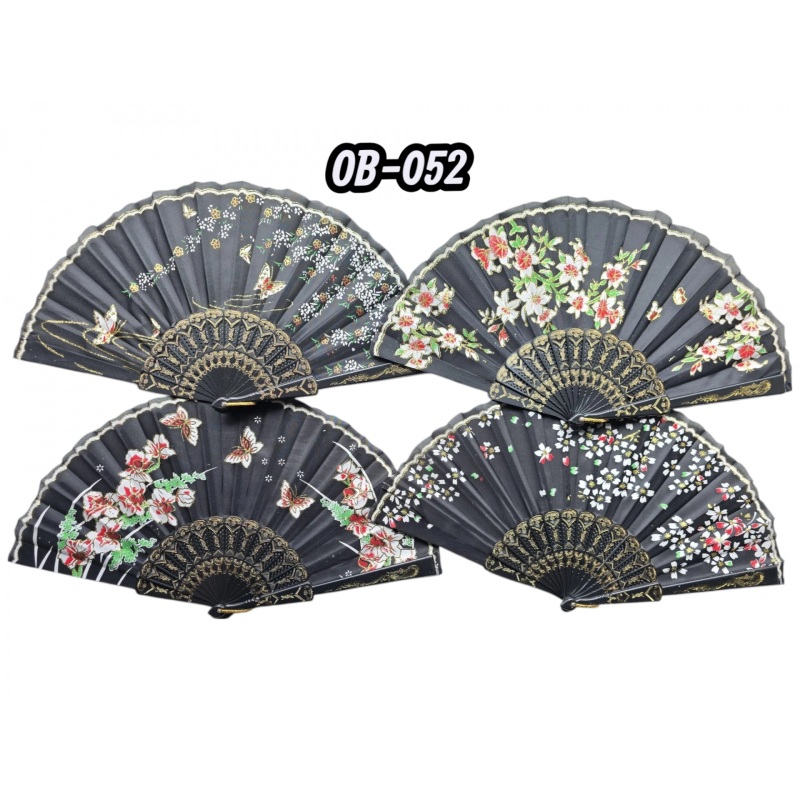Plastik Kumaş Yelpaze 12li Karışık Ob-052 Plastik Kumaş Yelpaze 12li Karışık Ob-052