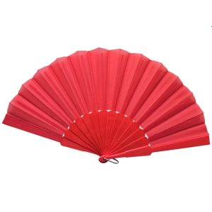 Plastik Kumaş Yelpaze 12'li Kırmızı