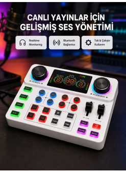 Podcast Karaoke Ve Sosyal Medya Yayınları İçin Ses Kartı