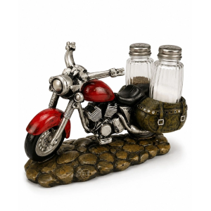 Polyester Motosiklet Figürlü Tuzluk Biberlik Seti Alk5614