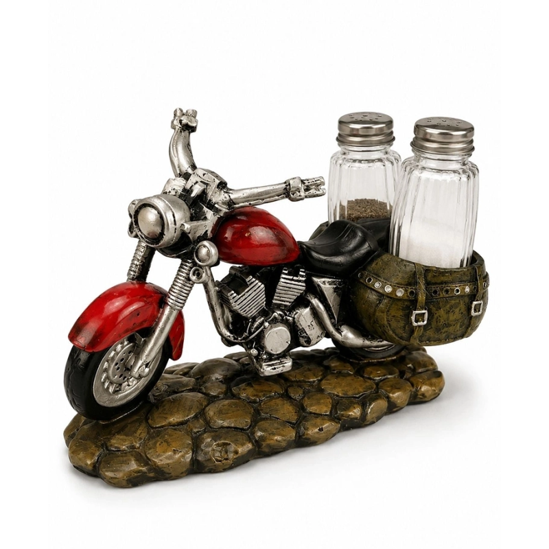 Polyester Motosiklet Figürlü Tuzluk Biberlik Seti Alk5614 Polyester Motosiklet Figürlü Tuzluk Biberlik Seti Alk5614