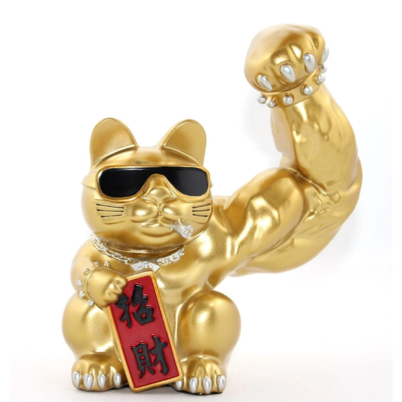 Polyester Şanslı Kedi Figürü Alk2272 Polyester Şanslı Kedi Figürü Alk2272