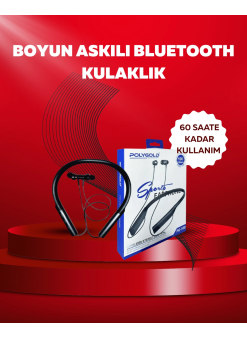 Polygold Pg-100 Bluetooth 5.0 Boyun Bantlı Kulaklık – 50 Saat Konuşma Süresi, Type-c Şarj