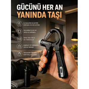 Portatif Ayarlanabilir El Yayı Sayaçlı Dayanıklı Çelik Yay Yeni Nesil