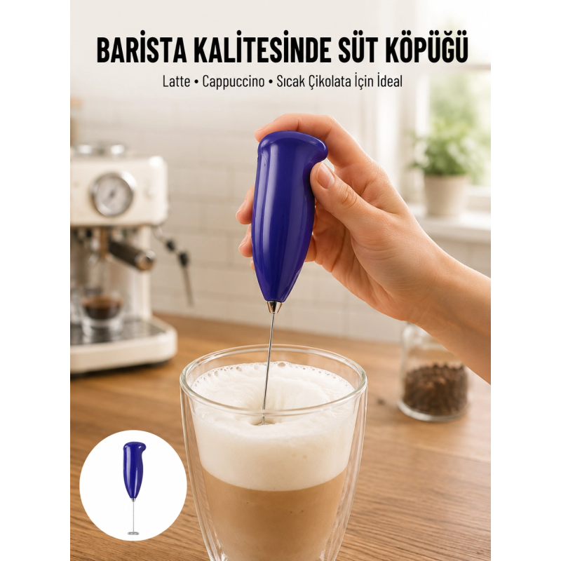Portatif Kahve Köpürtücü – Latte, Cappuccino, Milkshake Ve Puding Yapıcı Portatif Kahve Köpürtücü – Latte, Cappuccino, Milkshake Ve Puding Yapıcı