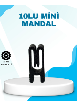 Poşet Kapatma Mandalı Hava Geçirmez Siyah 10 Adet Set