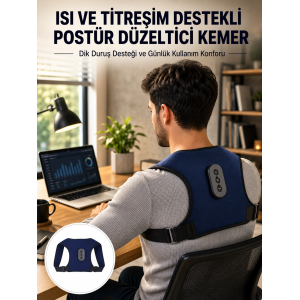 Postür Düzeltici Masaj Kemeri Titreşim Isıtma Ve Destek Sistemi Yeni Nesil