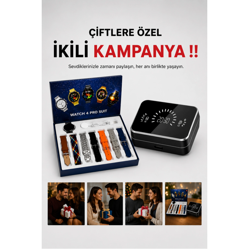 Powerbank Aynalı Bluetooth Kulaklık Ve Akıllı Saat Seti Anc Özelliği Dokunamatik Powerbank Aynalı Bluetooth Kulaklık Ve Akıllı Saat Seti Anc Özelliği Dokunamatik
