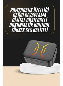 Powerbank Bluetooth Kulaklık  Kulaklığı Yüksek Ses Kaliteli