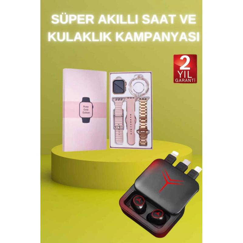 Powerbank Özellikli Bluetooth Kulaklık Ve Nabız Ölçer Akıllı Saat Bileklik Hediyeli Powerbank Özellikli Bluetooth Kulaklık Ve Nabız Ölçer Akıllı Saat Bileklik Hediyeli