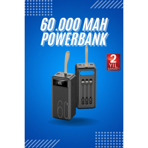Powerbank Yüksek Kapasiteli 60.000 Mah Hızlı Şarj Şarj Özellikli Batarya