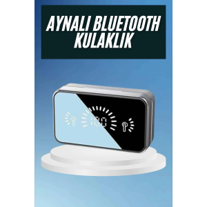 Powerbankli Bluetooth Kulaklık Yüksek Ses Aynalı Çift Dijital Gösterge Ekranı