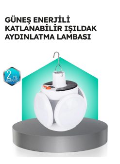 Pratik Katlanabilir Solar Led Aydınlatma Lambası