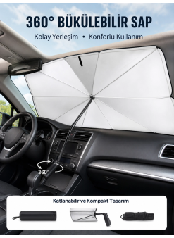Pratik Ön Cam Güneşliği – Geniş Kapsama Alanı, Kolay Saklama Yeni Nesil