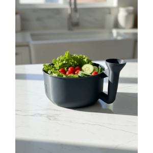 Pratik Sebze Yıkayıcı Süzgeçli Hazneli Ergonomik Saplı Mutfak Yardımcısı