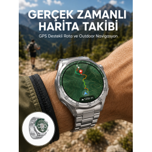Premium Amoled Akıllı Saat Gps Harita Desteği Bluetooth Arama Sağlık Takipli Yeni Nesil