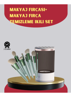 Profesyonel 13’lü Makyaj Fırçası + Usb Fırça Temizleyici İkili Set