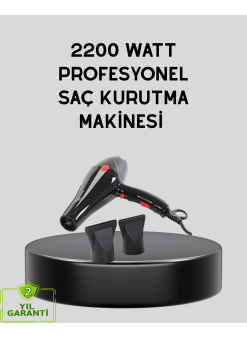 Profesyonel 2200w Fön Makinesi – Ac Motorlu, Hızlı Kurutma, Hafif Tasarım