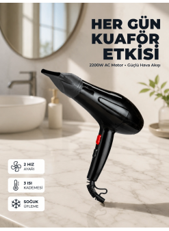 Profesyonel 2200w Saç Kurutma Makinesi Yüksek Performans