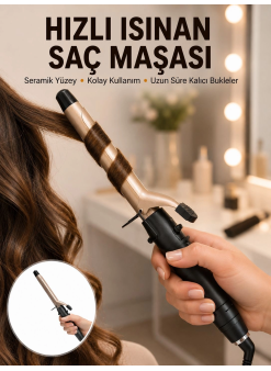 Profesyonel 25 Mm Saç Maşası Kalın Bukle Etkili Yeni Nesil