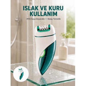 Profesyonel 3 İn 1 Epilasyon Cihazı Led Aydınlatmalı Suya Dayanıklı Şarjlı Vgr Epilatör Yeni Nesil