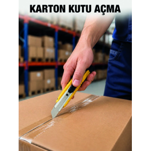 Profesyonel 5’li Metal Falçata Seti Çelik Gövdeli Maket Bıçağı Koli Ve Karton Kesici