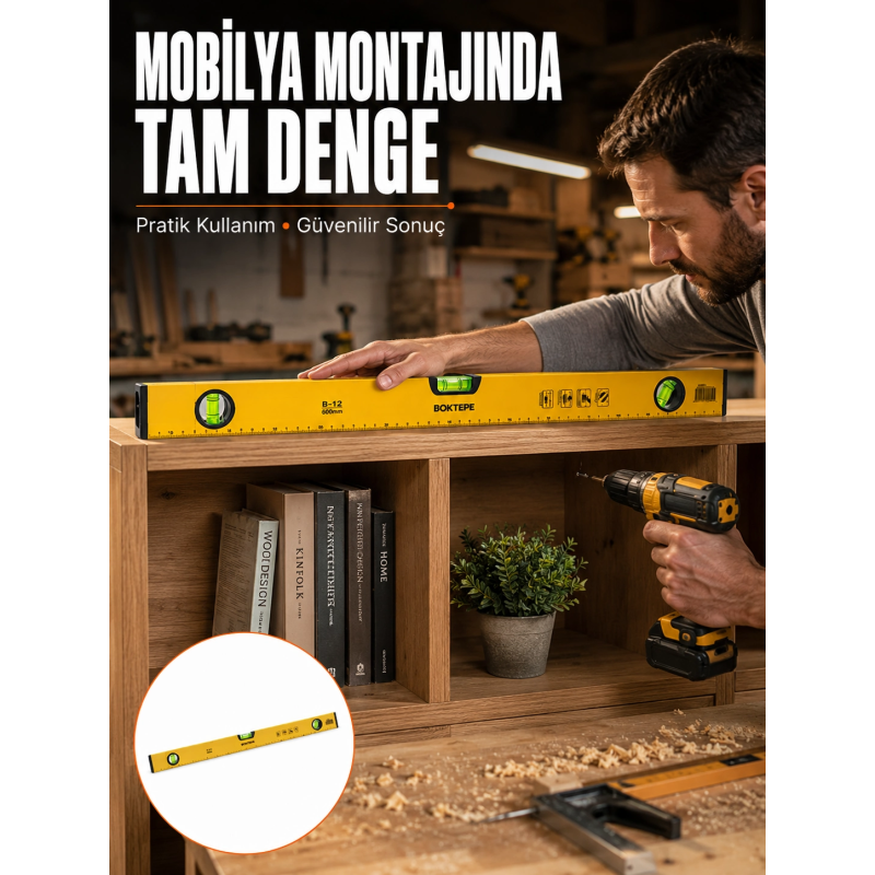 Profesyonel 600 Mm Su Terazisi Duvar Ve Montaj İşleri İçin Yeni Nesil Profesyonel 600 Mm Su Terazisi Duvar Ve Montaj İşleri İçin Yeni Nesil