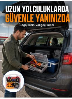 Profesyonel Araç İçi Acil Durum Seti 27 Parça Çok Amaçlı Oto Yardım Çantası