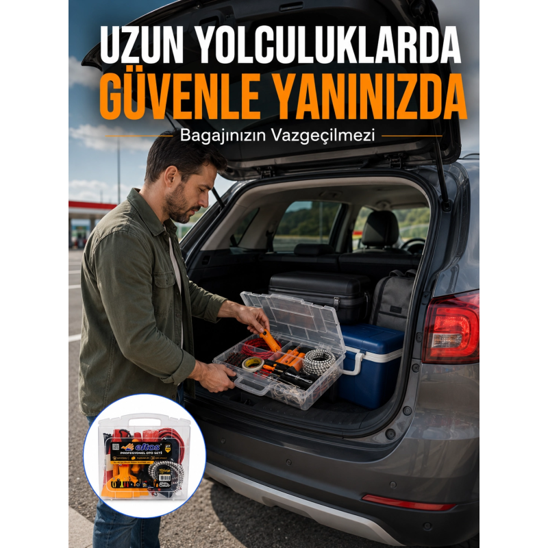 Profesyonel Araç İçi Acil Durum Seti 27 Parça Çok Amaçlı Oto Yardım Çantası Profesyonel Araç İçi Acil Durum Seti 27 Parça Çok Amaçlı Oto Yardım Çantası