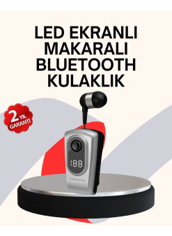Profesyonel Bluetooth Kulaklık – Klipsli, Titreşimli, Dijital Göstergeli