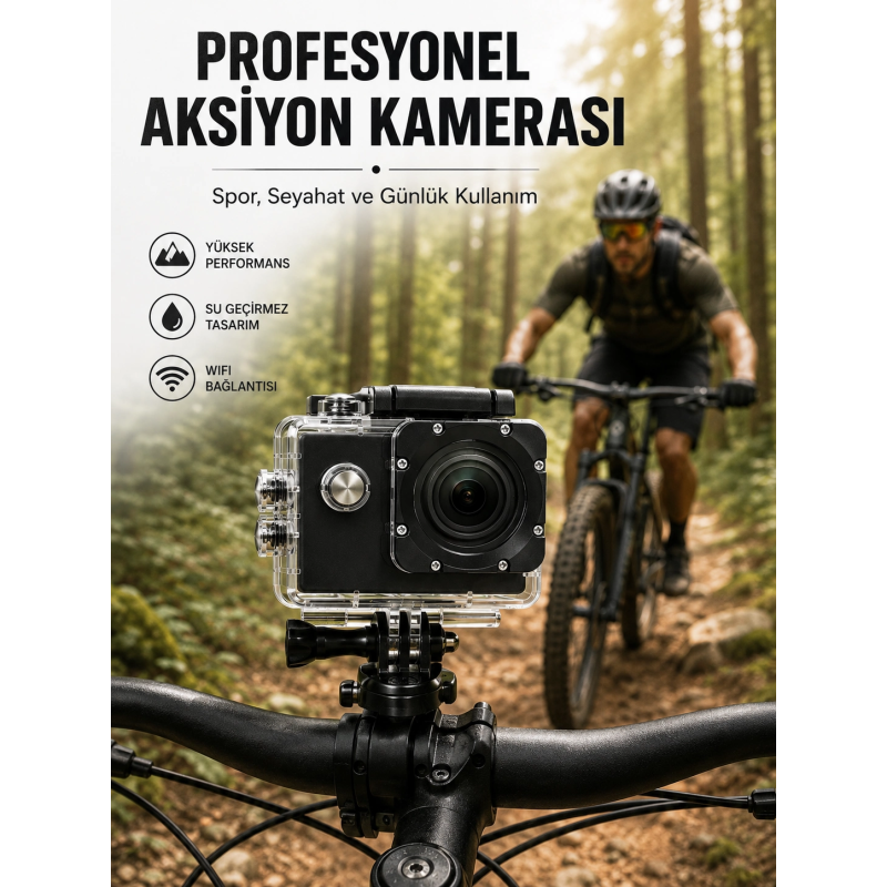 Profesyonel Çekimler İçin 4k Ultra Hd Wifi Spor Kamerası Profesyonel Çekimler İçin 4k Ultra Hd Wifi Spor Kamerası