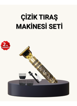Profesyonel Çizik Tıraş Makinesi – T Çelik Bıçaklı, 120 Dakika Şarjlı Kullanım, 3 Başlıklı