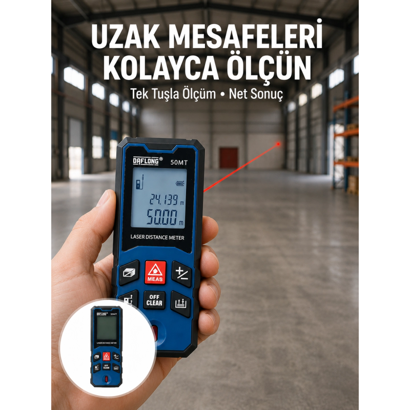 Profesyonel Lazer Metre Hassas Ölçüm Ve Dijital Ekran Yeni Nesil Profesyonel Lazer Metre Hassas Ölçüm Ve Dijital Ekran Yeni Nesil