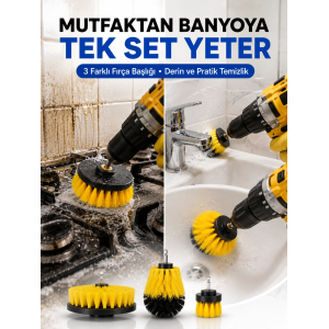 Profesyonel Matkap Ucu Temizlik Fırçası 3’lü Set